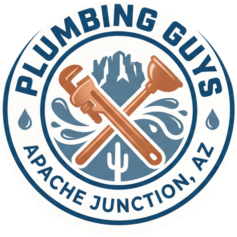 Plumbing Guys Apache Junction logo, linking to the home page from the Plumber in Apache Junction page